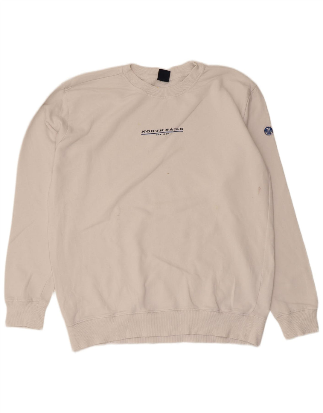 North Sails Herren-Sweatshirt-Pullover, mittelweiße Baumwolle