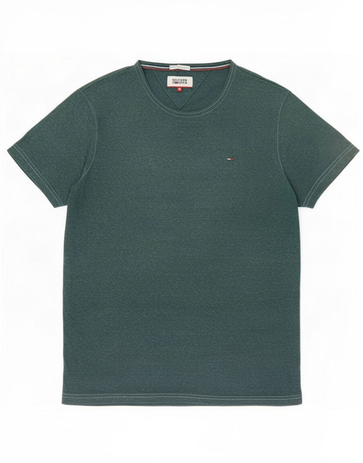 Tommy Hilfiger Herren T-Shirt Top Mittelgrün meliertes Polyester