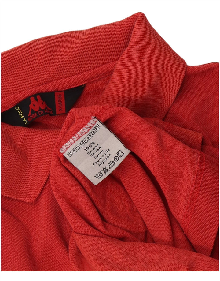 Kappa Herren Poloshirt XL Rot Baumwolle
