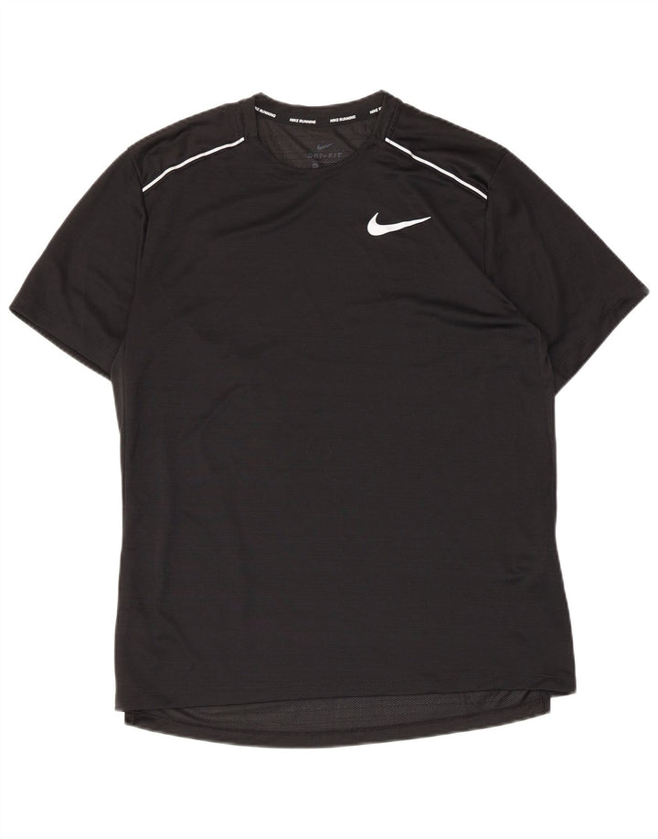 Nike Herren Dri Fit T-Shirt Top Medium Schwarz Polyester