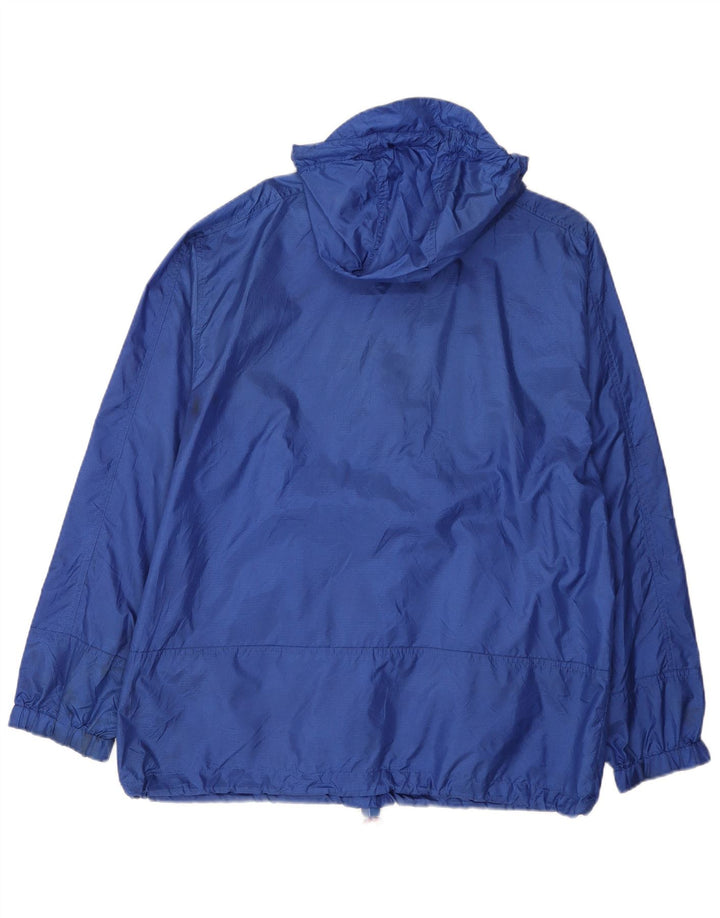 Eddie Bauer Herren Kapuzenpullover Regenjacke UK 38 Mittelblaues Nylon