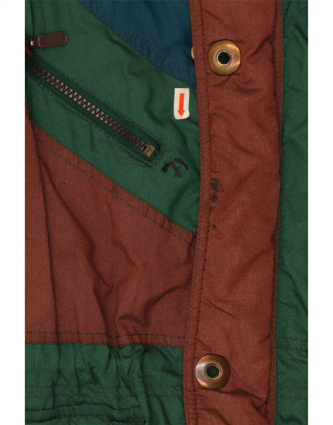 Silvy Herren-Skijacke IT 52 XL, grünes Farbblock-Polyester