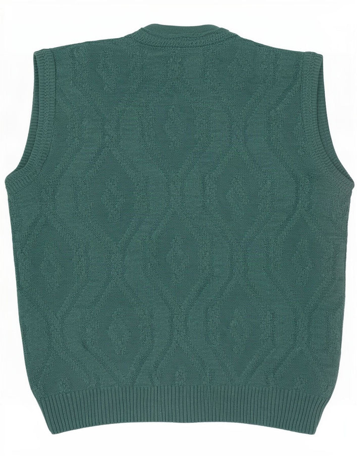 North Pole ärmelloser Herren-Cardigan, Größe L, Grün