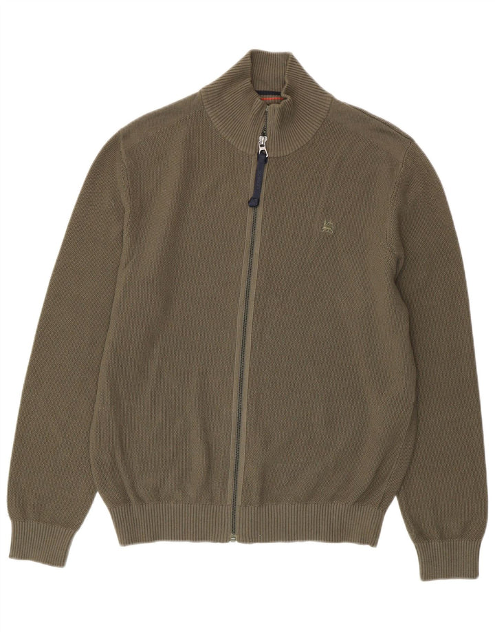 Lerros Herren-Strickjacke, groß, Khaki, Baumwolle