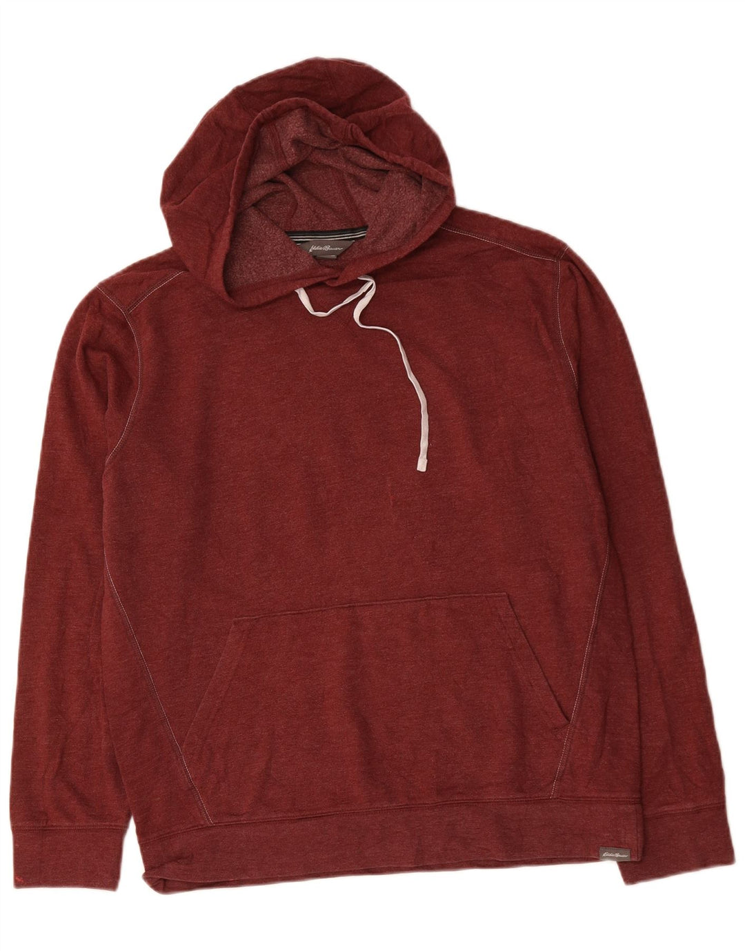 EDDIE BAUER Herren-Kapuzenpullover, mittlere Burgunder-Baumwolle