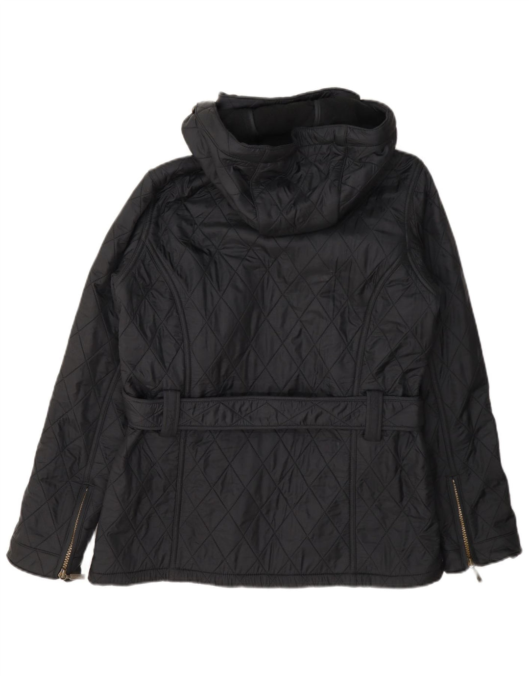 Barbour Damen-Steppjacke mit Kapuze, UK 12, mittelgraues Polyamid