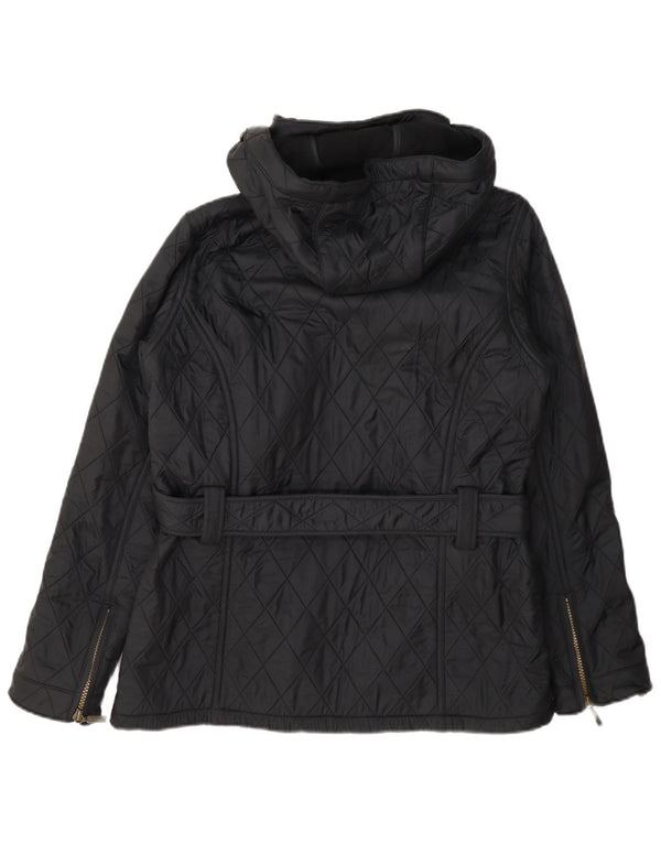 Barbour Damen-Steppjacke mit Kapuze, UK 12, mittelgraues Polyamid