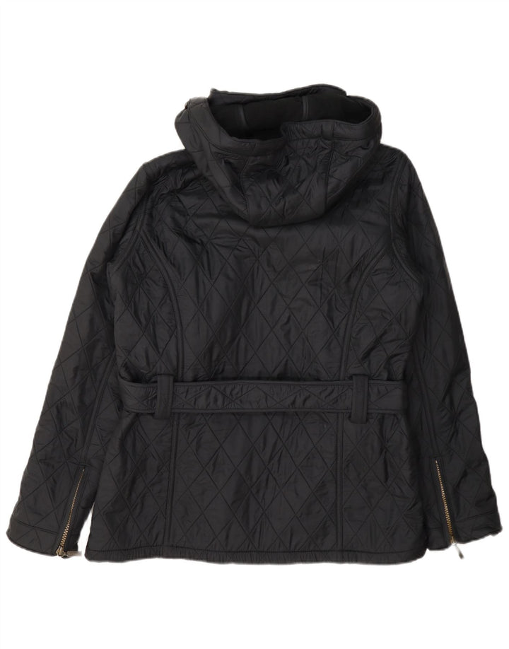 Barbour Damen-Steppjacke mit Kapuze, UK 12, mittelgraues Polyamid