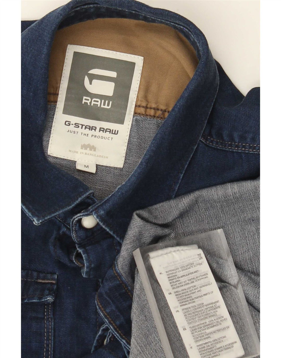 G-Star Herren-Jeanshemd aus mittelblauer Baumwolle