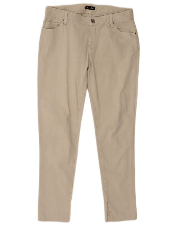 Massimo Dutti Damen Skinny Jeans EU 40 Medium W30 L28 Beige Baumwolle