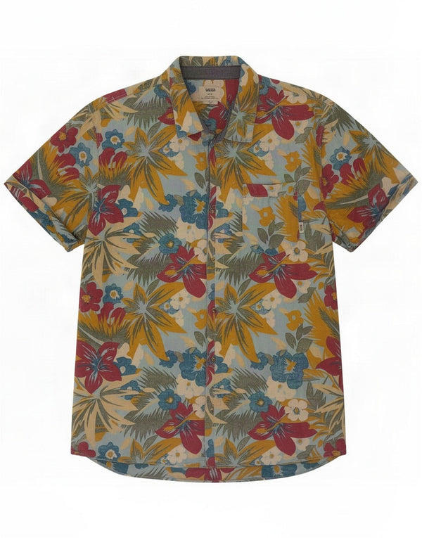 Vans Mens Short Sleeve Shirt Large Multicoloured Floral Cotton