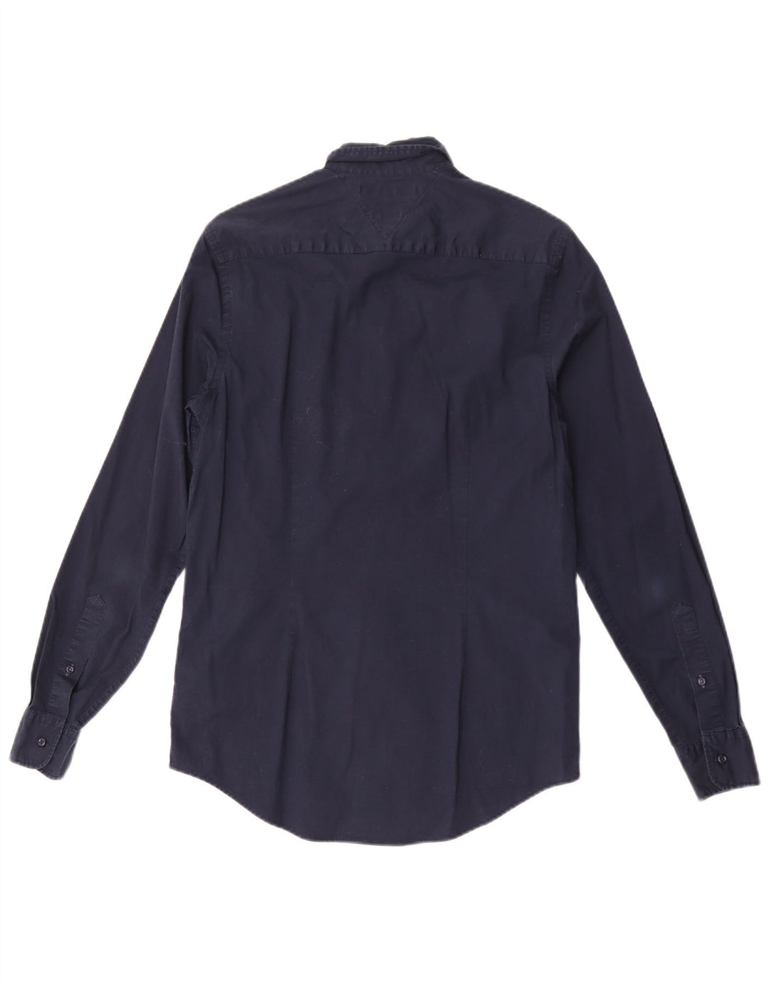 Tommy Hilfiger Herren-Slim-Fit-Hemd aus mittlerer marineblauer Baumwolle