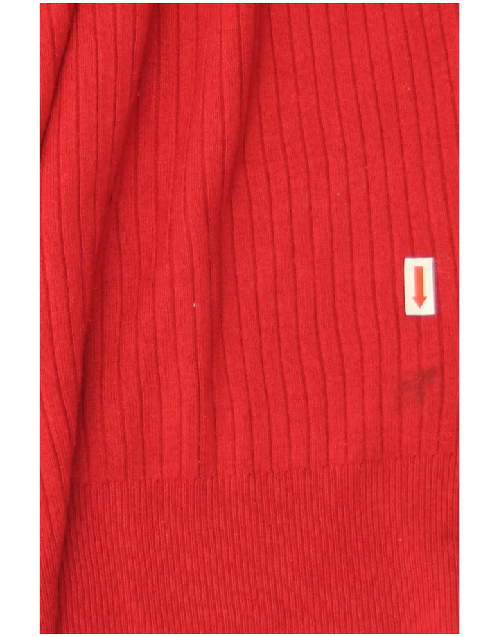 Marks & Spencer Damen-Pullover mit U-Boot-Ausschnitt, UK 12, mittelrote Viskose