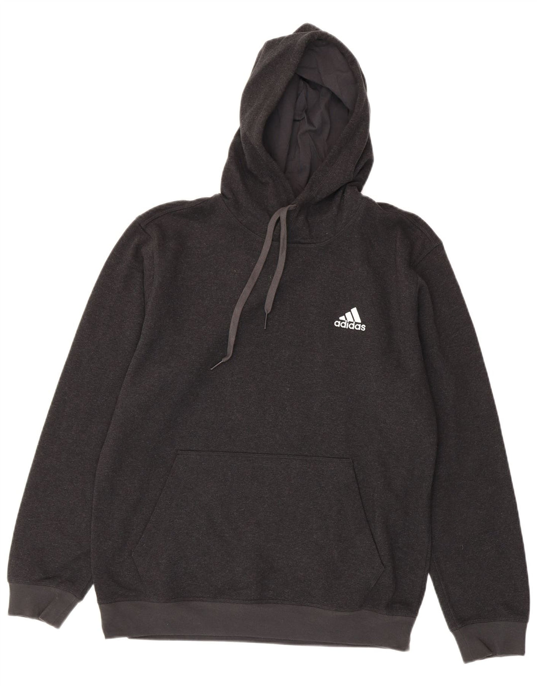 Adidas Herren Kapuzenpullover mittelgraue Baumwolle