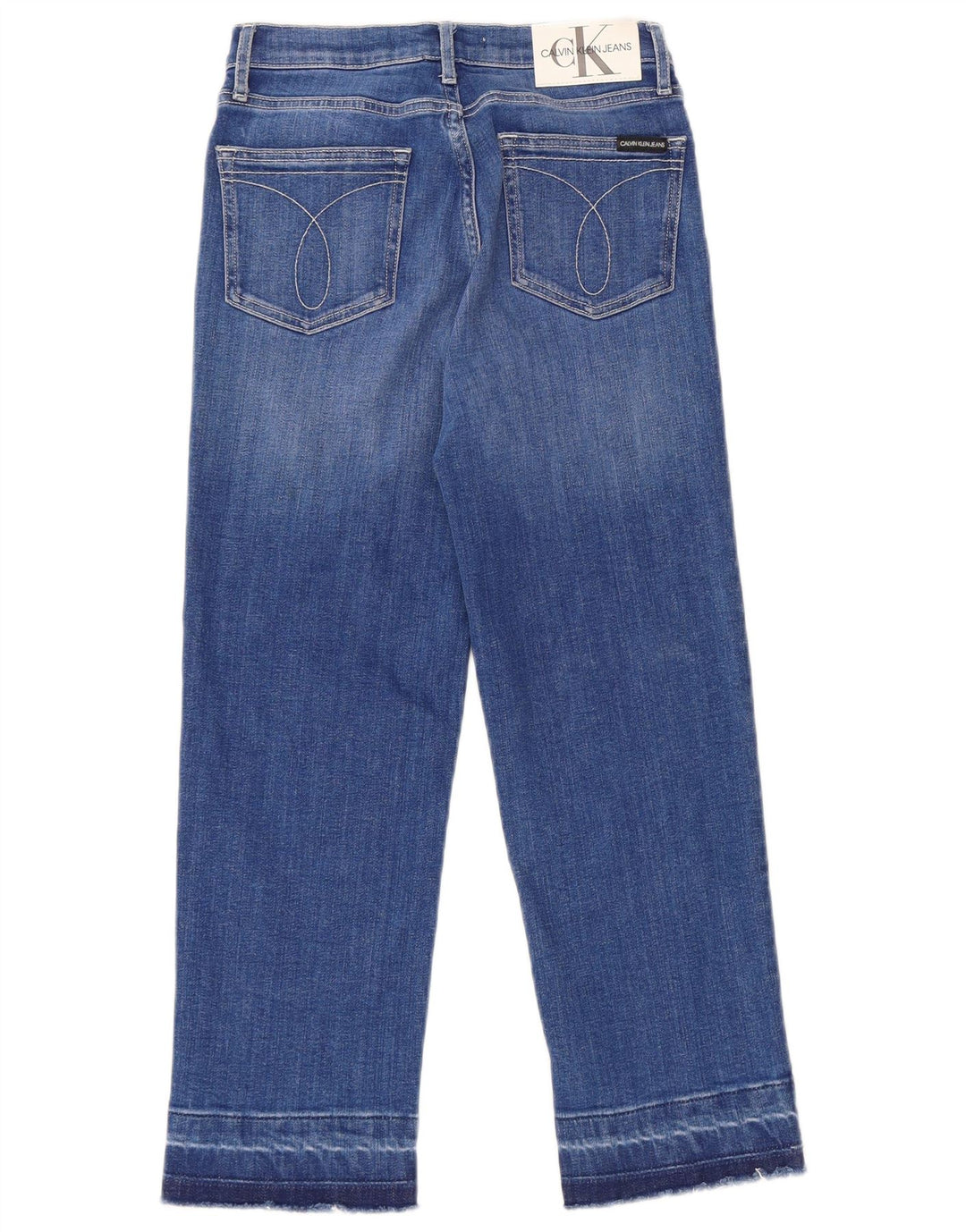 CALVIN KLEIN Mädchen Straight Jeans 11-12 Jahre W26 L23 Blaue Baumwolle