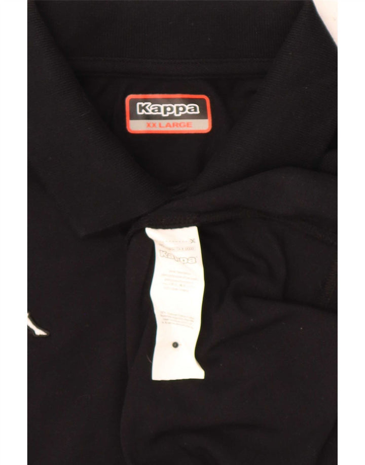 Kappa Herren Poloshirt 2XL Schwarz Baumwolle