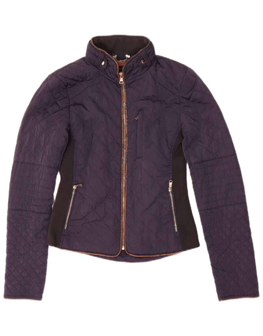 Zara Damen Steppjacke UK 6 XS Marineblau