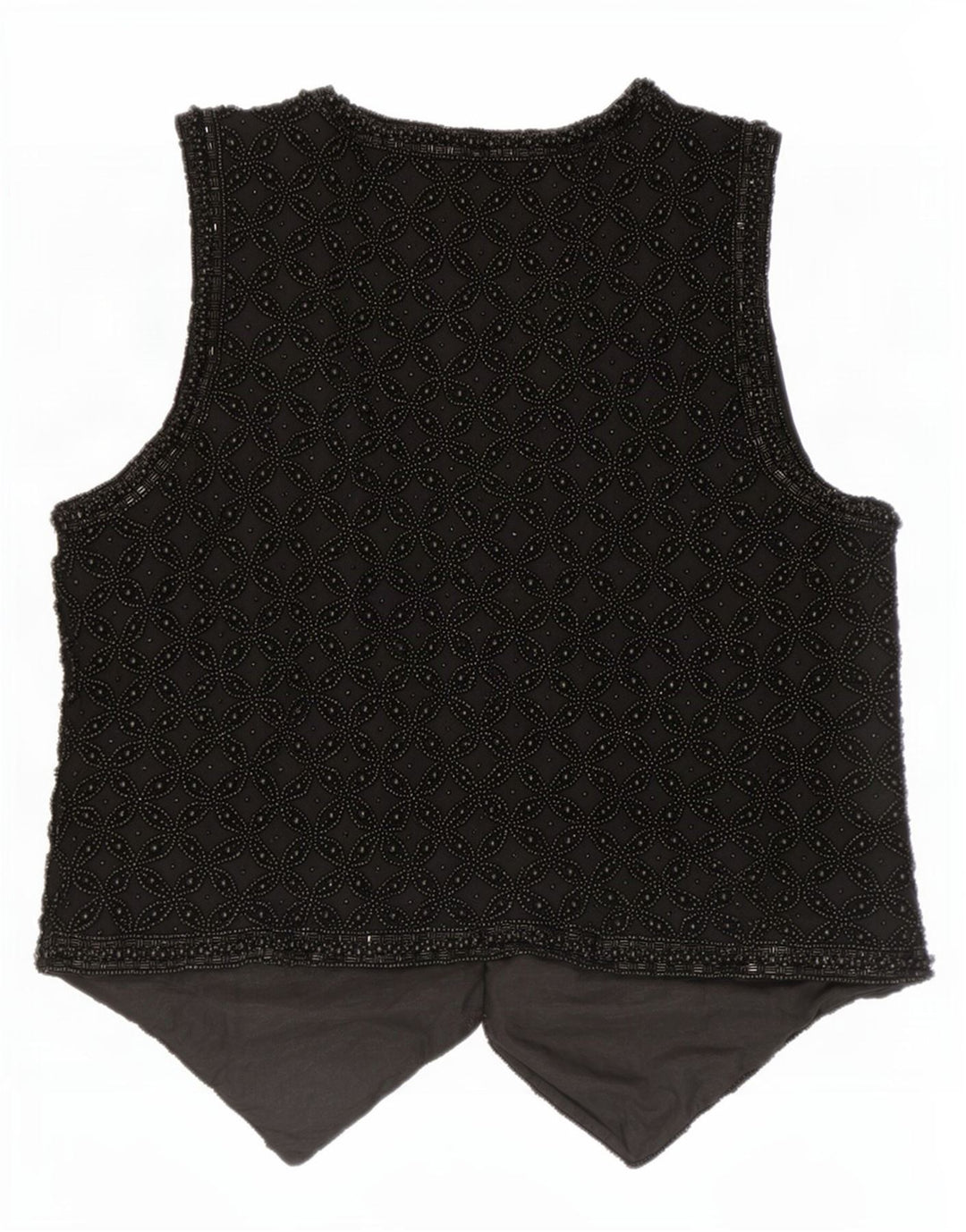 Vintage Damen Weste UK 14 Medium Schwarz