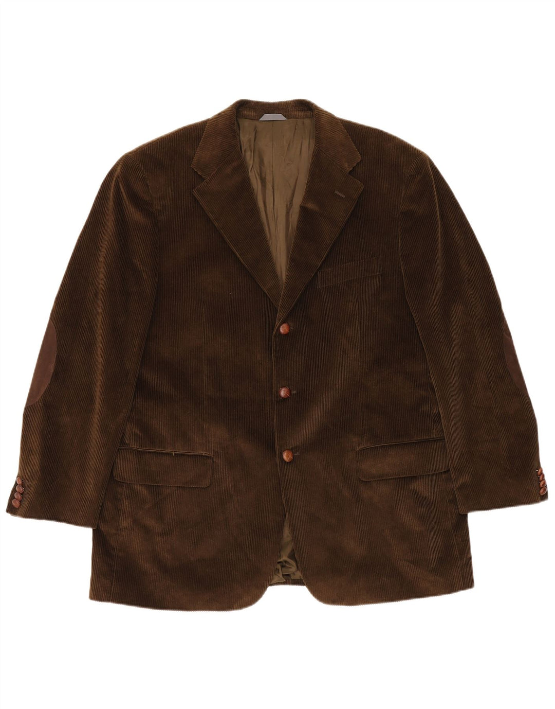 Velluto Duca Visconti Herren 3-Knopf-Cord-Blazerjacke UK 42 XL Khaki