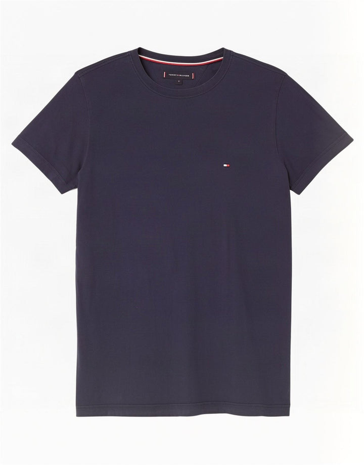 Tommy Hilfiger Herren T-Shirt Top Small Marineblau Baumwolle