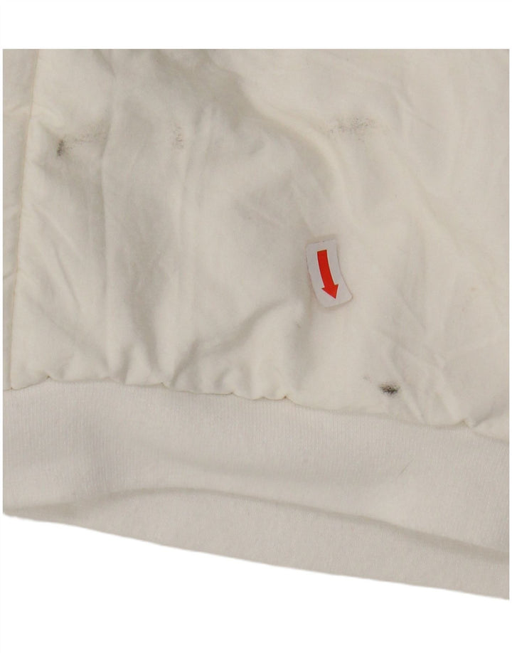 VINTAGE Damen Übergroßer Windjacke-Mantel EU 38 Mittelweißes Polyamid