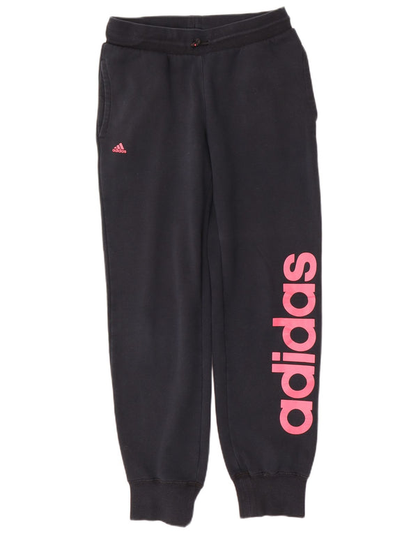 Adidas Girls Climalite Tracksuit Trousers Joggers 13-14 Years Navy Blue