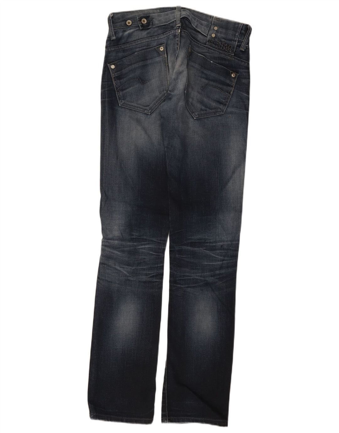 G-Star Damen Distressed Straight Jeans W28 L32 Blau