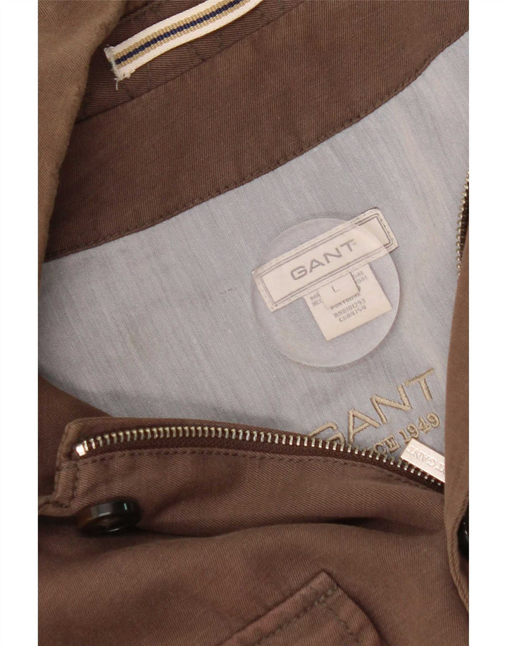 Gant Herren-Utility-Jacke UK 40 Large aus brauner Baumwolle