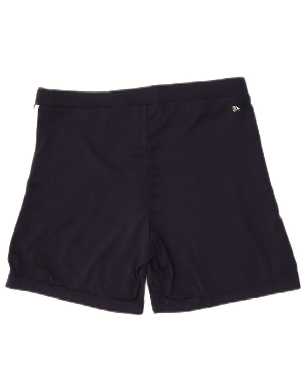 Adidas Damen Climalite Sport Shorts UK 12 Medium Marineblau Polyester