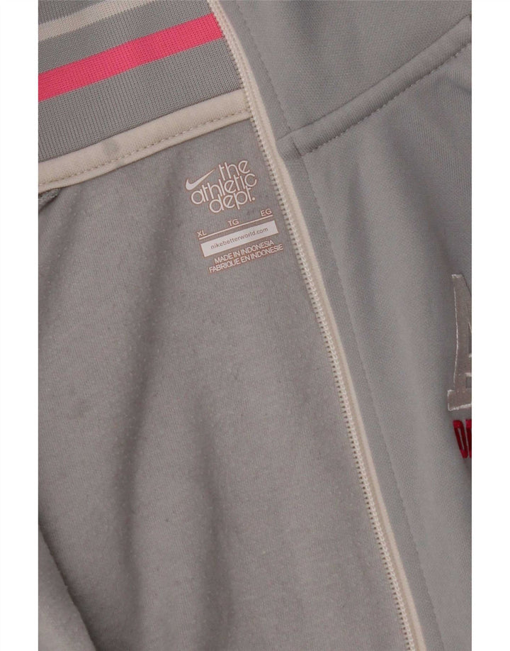 Nike Damen Graphic Trainingsanzug Top Jacke UK 18 XL Grau