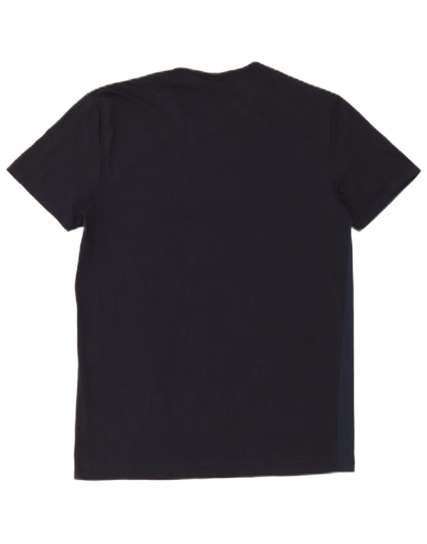 Fila Damen T-Shirt Top UK 12 Medium Marineblau Polyamid