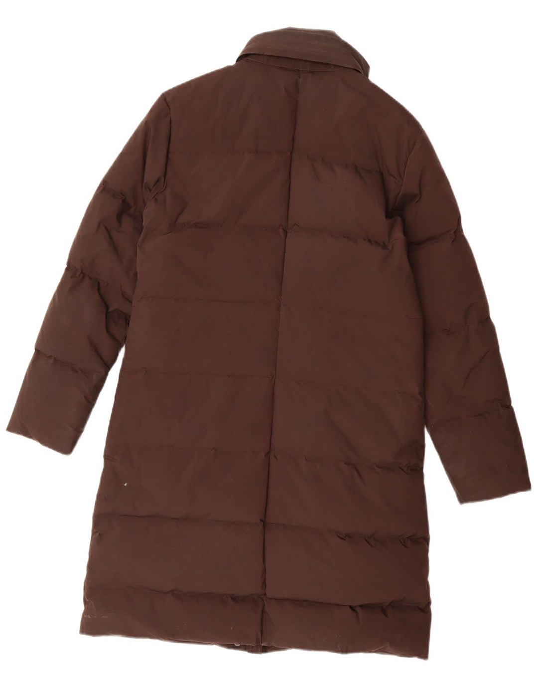Aspesi Wattierter Damenmantel mit Kapuze, UK 14, mittelbraunes Nylon