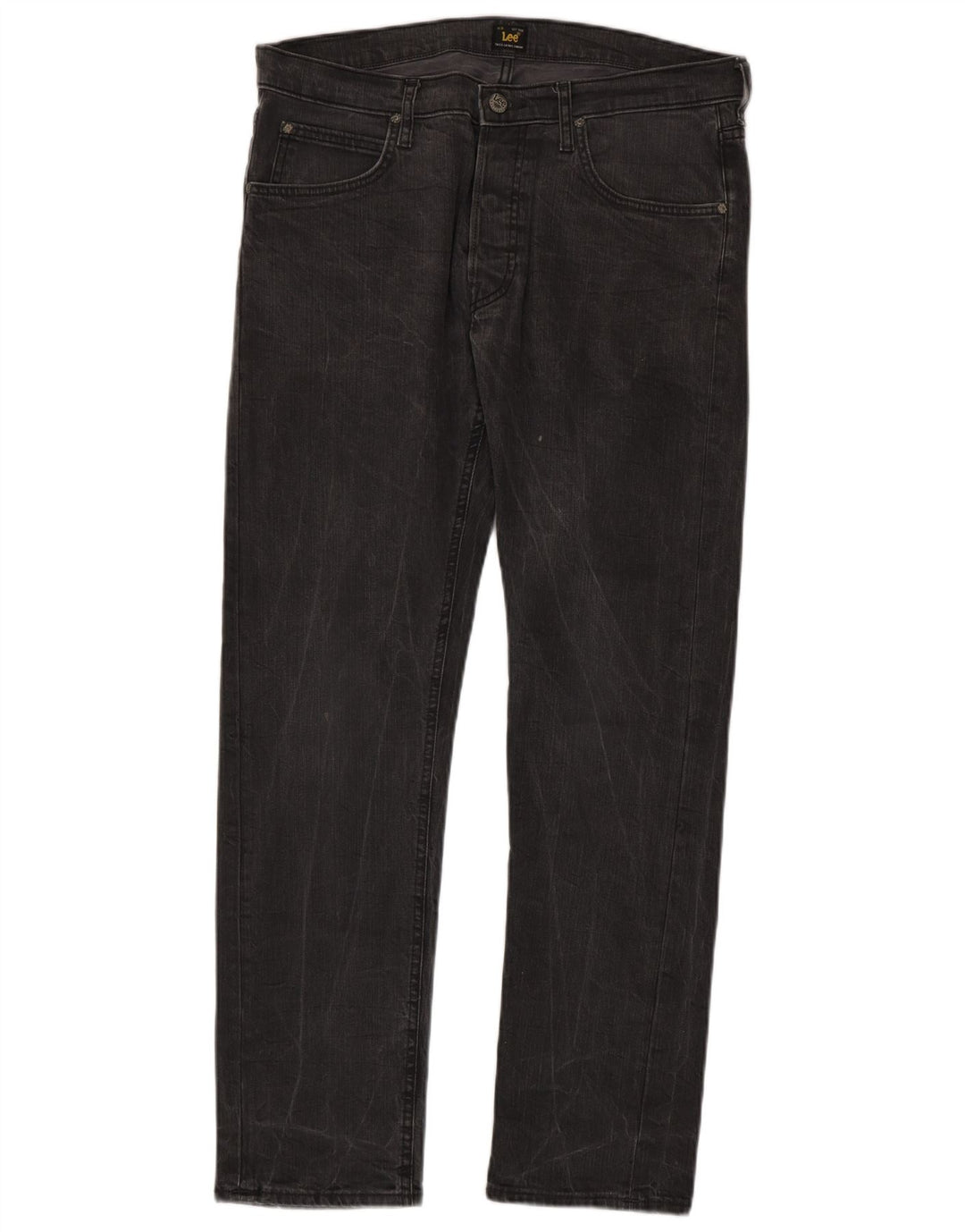 LEE Herren Daren Straight Jeans W34 L32 Graue Baumwolle
