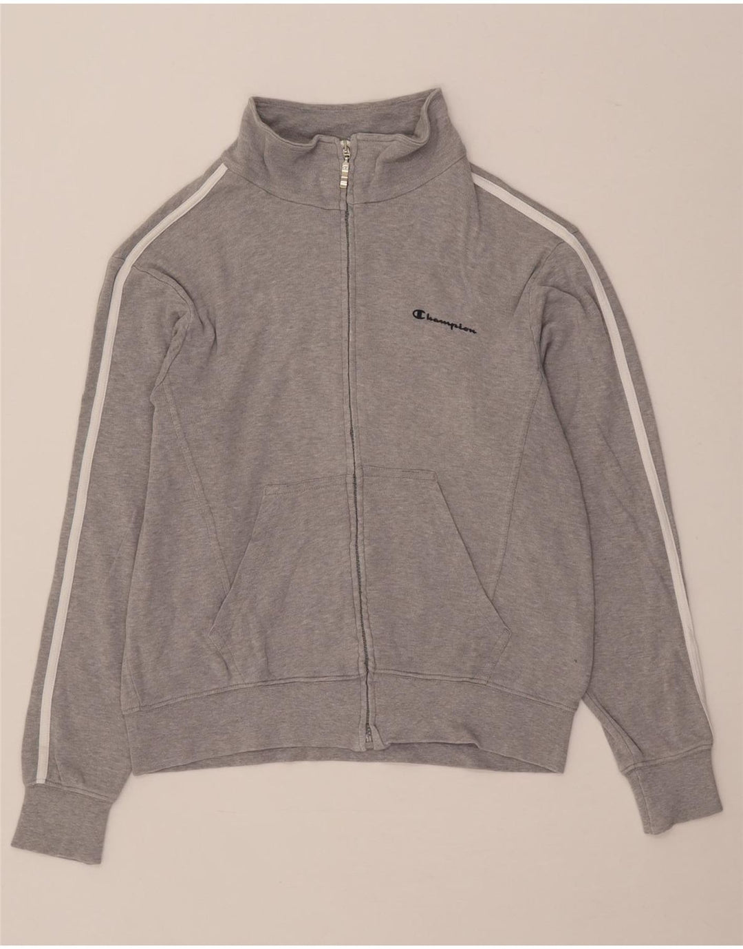 Champion Damen-Trainingsanzug-Oberteil, übergroß, Gr. 10, Größe S, Grau meliert