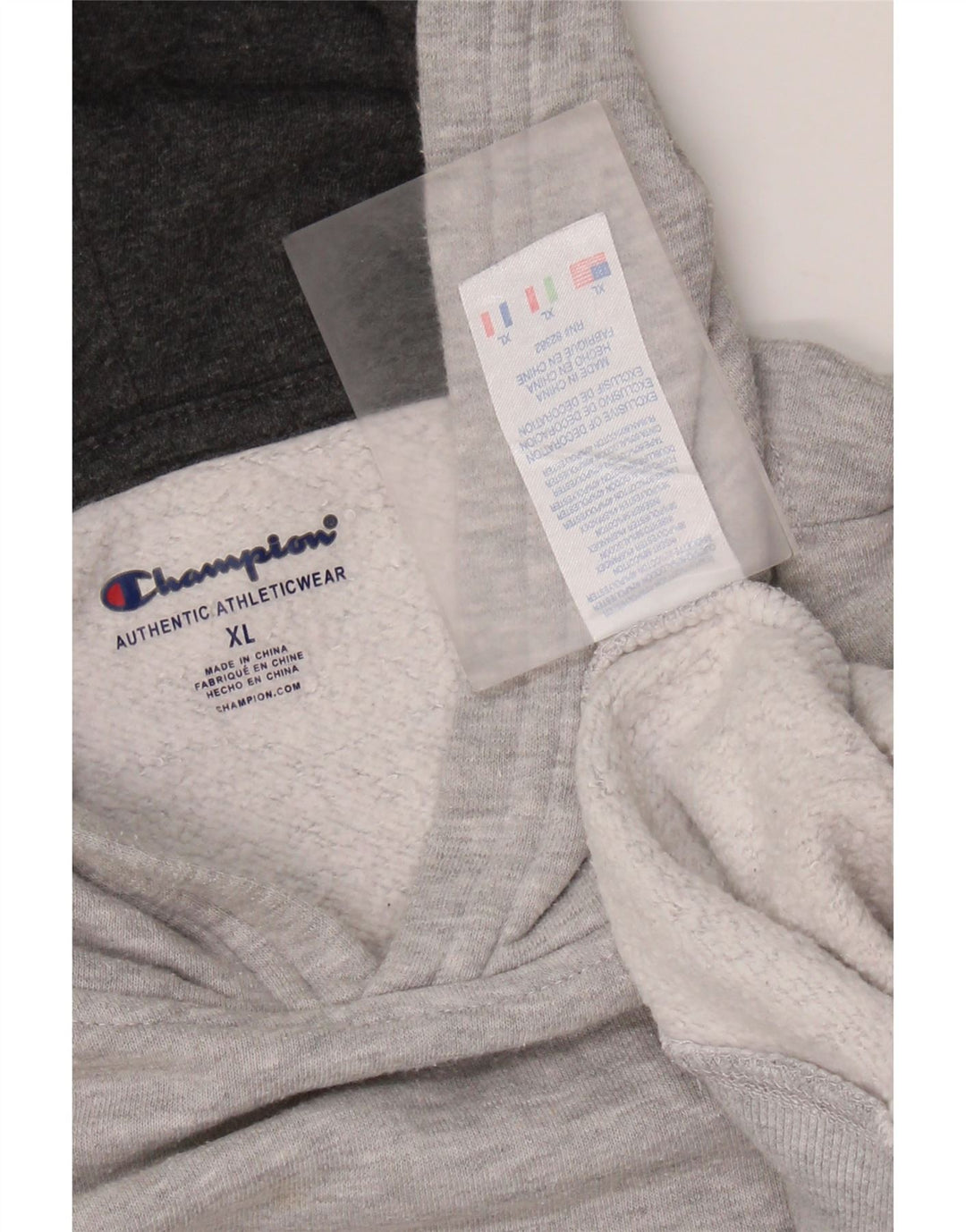 CHAMPION Womens Graphic Hoodie Pullover UK 18 XL Grau gefleckte Baumwolle