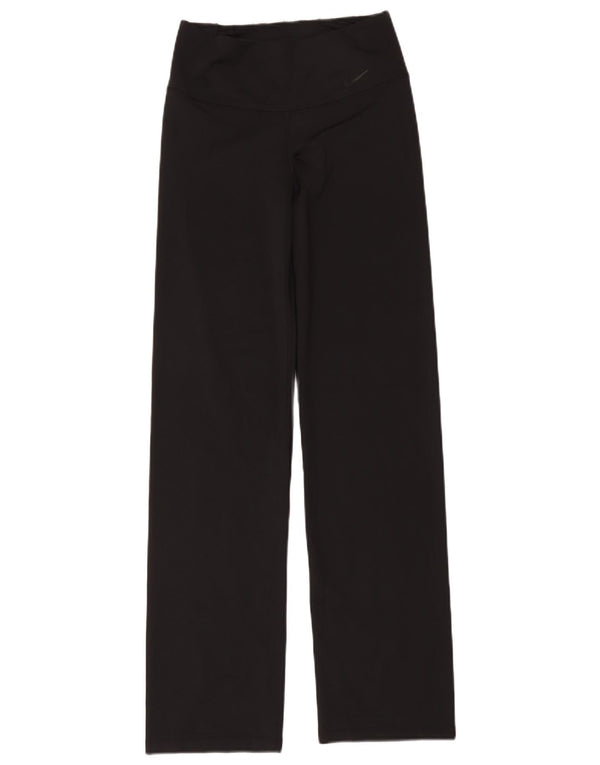 Nike Damen Dri Fit Trainingshose UK 12 Medium Schwarz