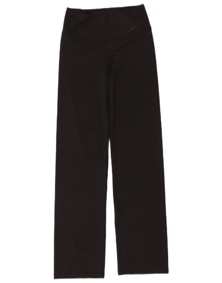 Nike Damen Dri Fit Trainingshose UK 12 Medium Schwarz