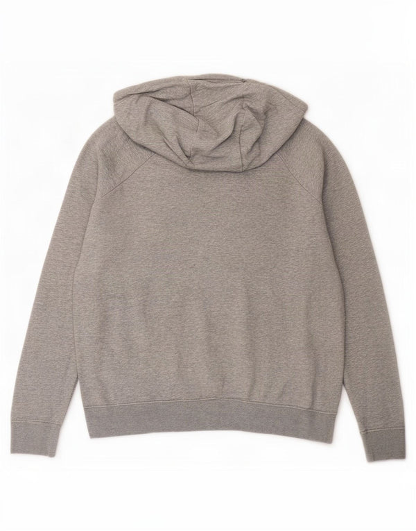 Nike Womens Loose Fit Hoodie Pullover UK 12 Mittelgraue Baumwolle