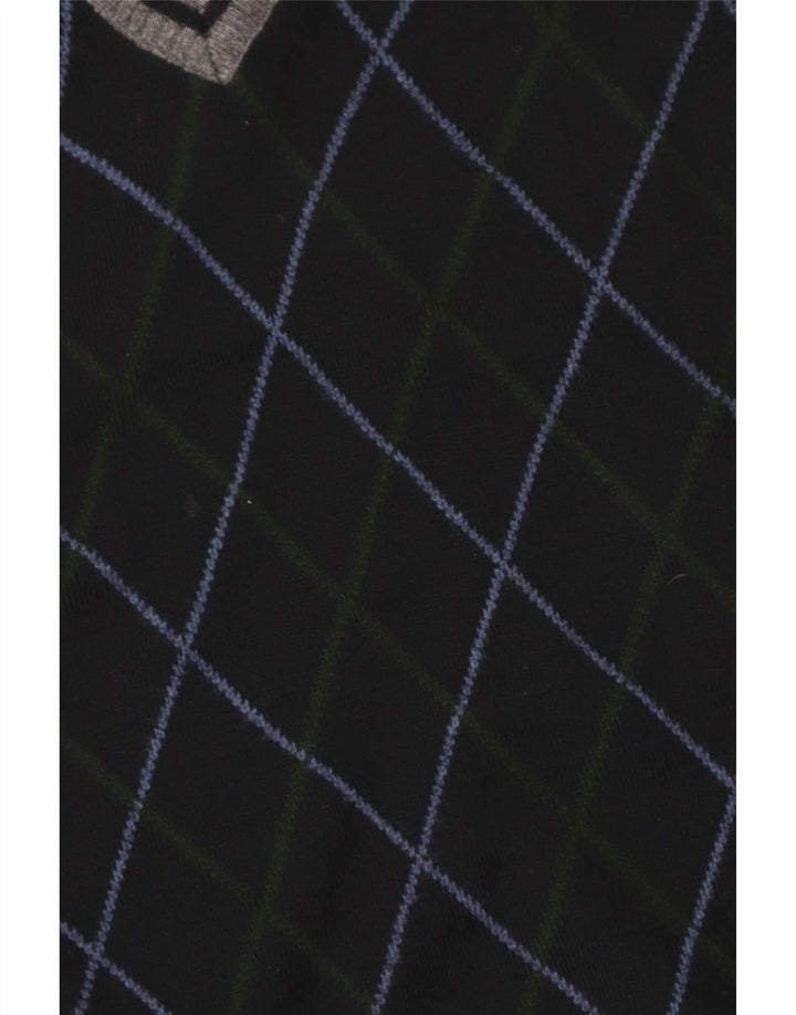 Arslanli Herren-Tanktop, groß, Marineblau, Argyle-/Diamant-Wolle