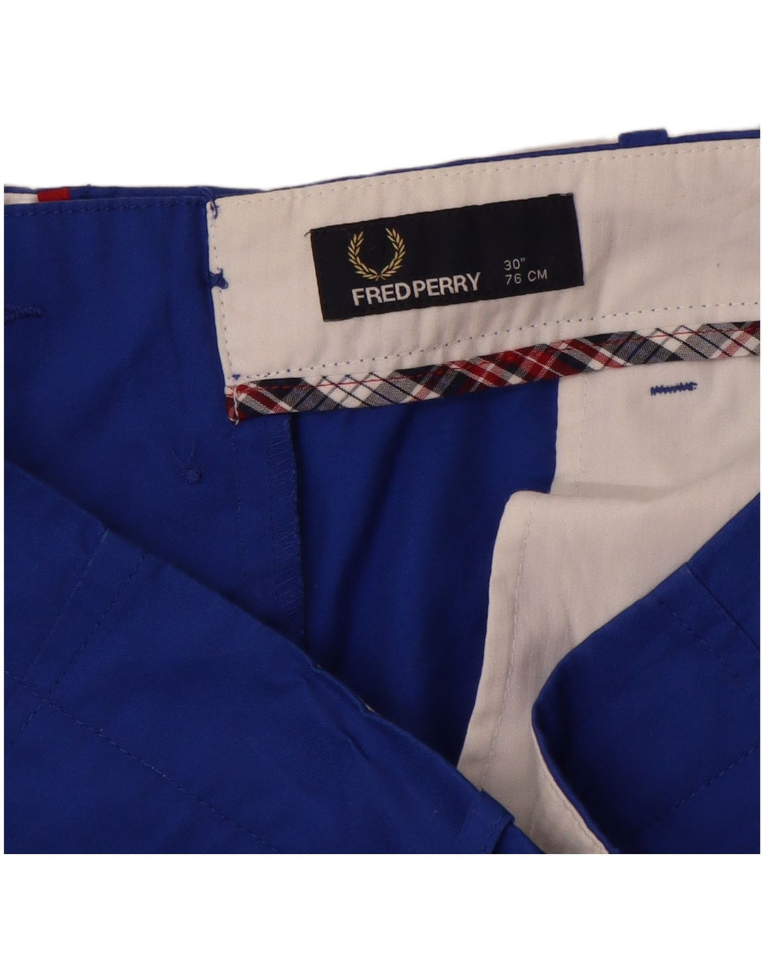 FRED PERRY Herren Chinoshorts W30 mittelblaue Baumwolle