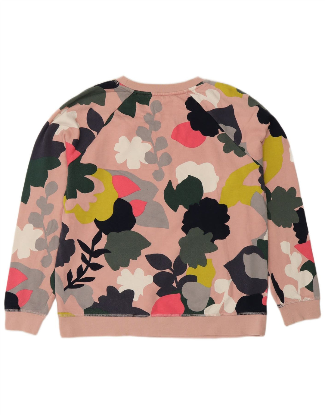 Boden Damen-Sweatshirt mit normaler Passform, Mittelrosa, geblümt, Baumwolle
