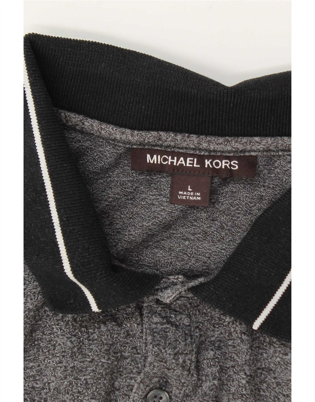 Michael Kors Herren-Poloshirt, groß, grau gefleckt