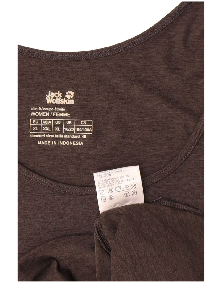 Jack Wolfskin Damen Weste Top UK 18/20 XL Grau Polyester