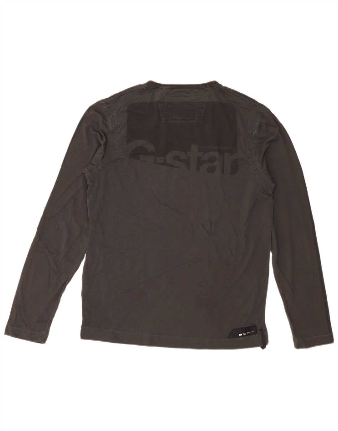 G-Star Herren Graphic Top Langarm mittelgraue Baumwolle