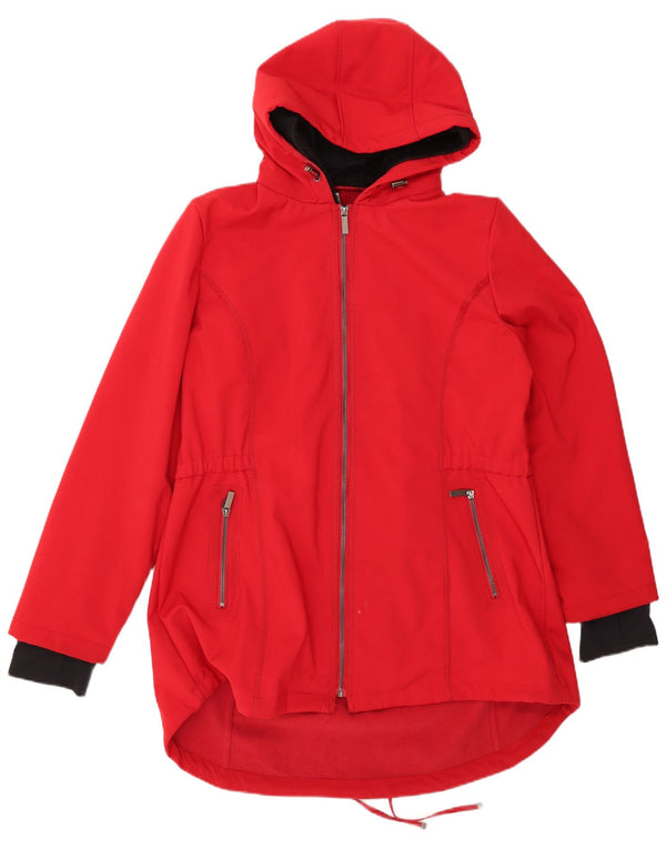 French Connection Damen-Parka mit Kapuze, UK 18, XL, Rot, Polyester