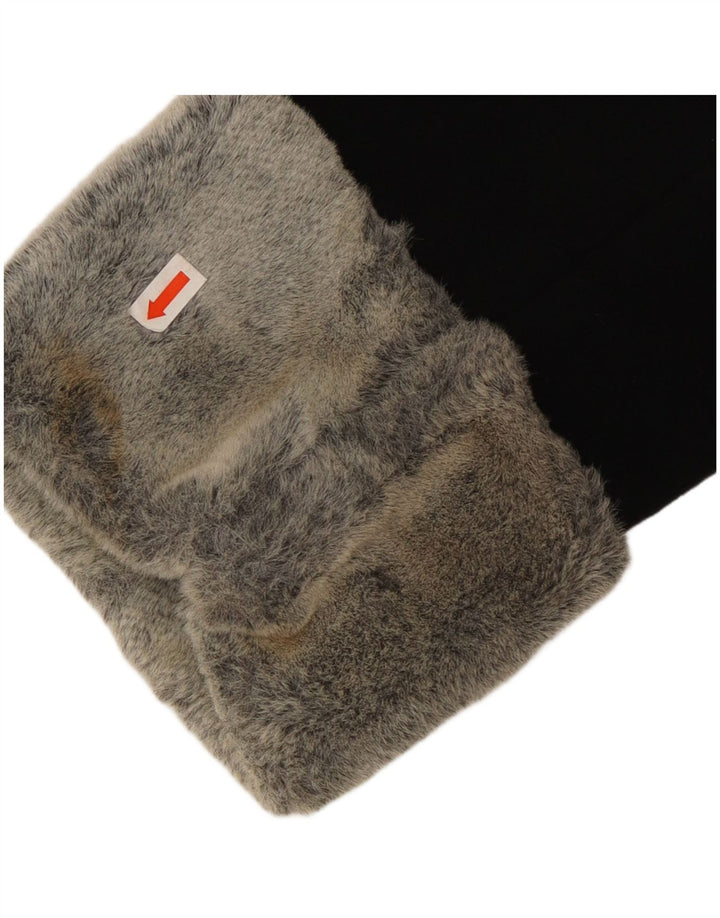 Pimkie Damen Zweireihiger Mantel IT 44 Mittelschwarze Wolle