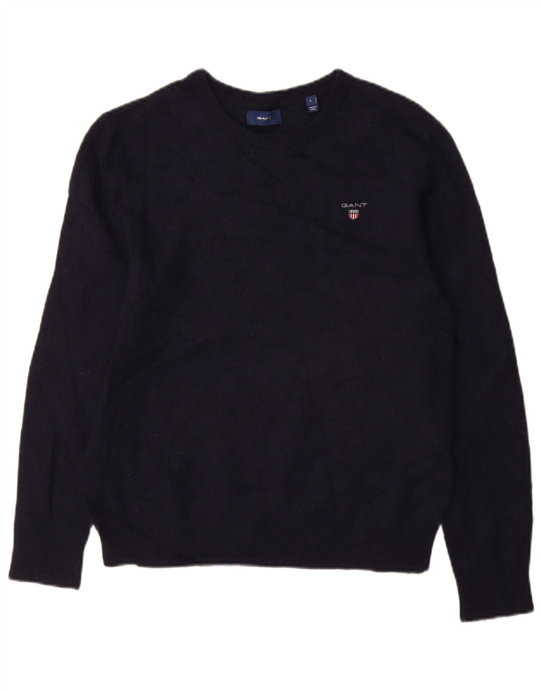 Gant Damen-Pullover mit Rundhalsausschnitt, UK 14, Größe L, marineblaue Wolle
