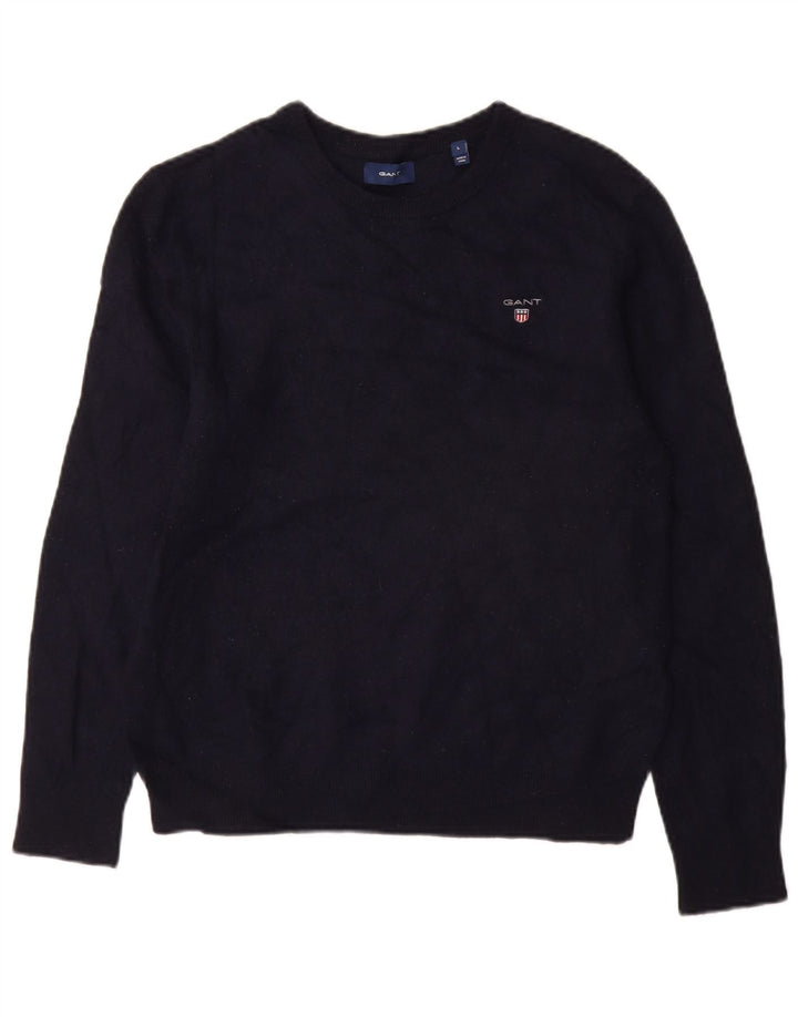 Gant Damen-Pullover mit Rundhalsausschnitt, UK 14, Größe L, marineblaue Wolle
