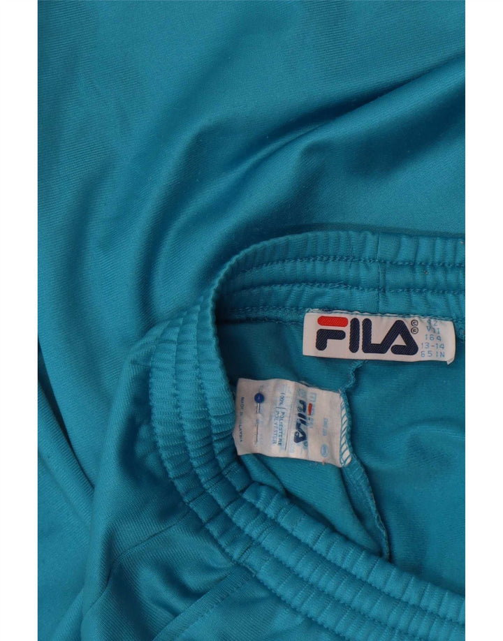 Fila Jungen-Trainingshose, Jogginghose, 13–14 Jahre, blaues Polyester
