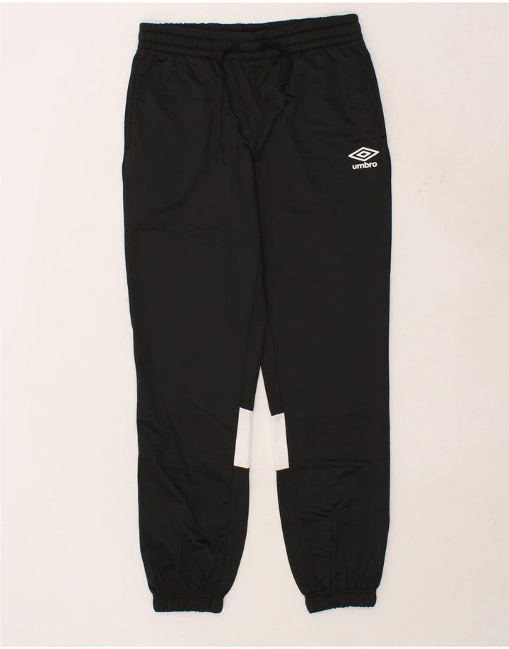 UMBRO Mens Tracksuit Trousers Joggers Small Black Colourblock Polyester Vintage Umbro and Second-Hand Umbro from Messina Hembry 